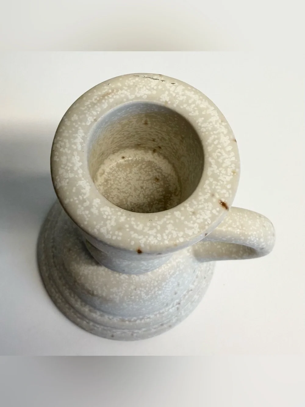 Magnolia Home Speckled Ceramic Taper Candle Holder Rustic Farmhouse 4”